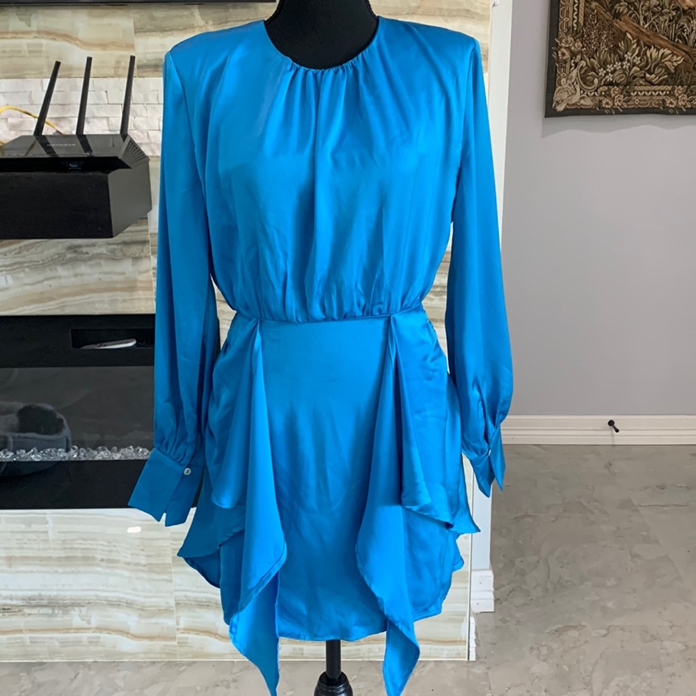 Entro New With No‎ Tags Royal Blue Long Sleeve Dress. Size S